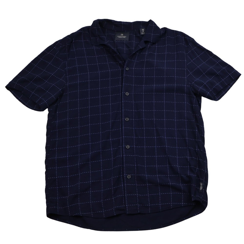 Scotch & Soda Amsterdam Couture Blue Windowpane Blouse Medium